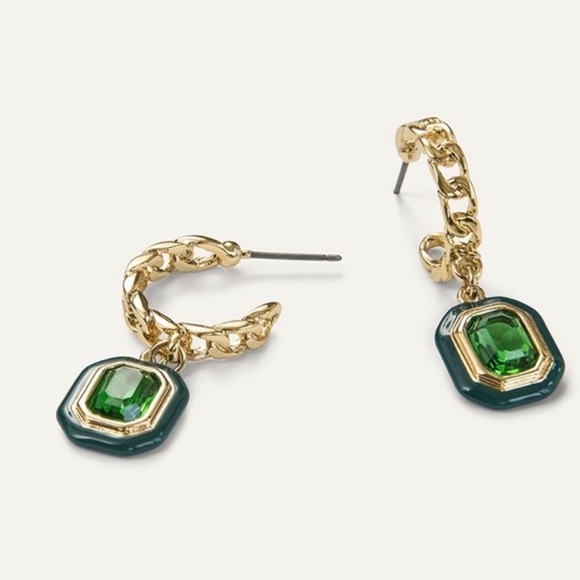 CAbi Felicity Chain Hoop Earrings Style Number - Picture 2 of 5